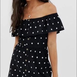 ASOS Black Polka Dot Dress